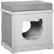 Buy Cat House Bed Kitten Cave Cube Indoor for Small Pet with Removable Sisal Scratching Pads Soft Cushions, 41x30x36 cm, Grey