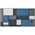 Buy Modern Geometric Rugs, Large Carpet Area Rugs for Living Room, Bedroom, Dining Room, 80x150 cm, Blue and Grey