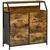 Buy Bedroom Chest of Drawers, Industrial 5 Fabric Drawer Dresser with Open Shelf for Living Room, Rustic Brown