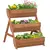 Buy 3 Tier Raised Garden Bed Wooden Elevated Planter Box Kit, 66L for Flower, Vegetable, Herb, 65x75x78cm, Brown