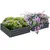 Buy Set of 2 291L Raised Garden Bed, Elevated Galvanised Planter Box for Flowers, Herbs, 100x100x30cm, Dark Grey