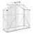 Buy 6 x 2.5ft Polycarbonate Greenhouse Walk-In Green House with Rain Gutter, Sliding Door, Window, Foundation, Silver