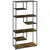 Buy Industrial Bookcase Shelf, 6 Tier Metal Shelving, Storage Shelves for Living Room, Home Office, Bedroom, Rustic Brown