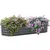 Buy Galvanised Raised Garden Bed, Metal Planter Box with Safety Edging, for Flowers, Herbs, Succulents, Dark Grey