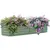 Buy Galvanised Raised Garden Bed, Metal Planter Box with Safety Edging, for Flowers, Herbs, Succulents, Green