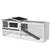 Buy Rabbit Hutch with Run Wooden Guinea Pig Hutch Outdoor Bunny Cage Hide House with Sliding Tray, Hay Rack, Ramp, 156 x 58 x 68cm, Grey