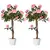 Buy Set of 2 Artificial Plants Pink Rose Floral in Pot, Fake Plants for Home Indoor Outdoor Decor, 90cm