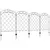 Buy Steel Decorative Swirls Outdoor Picket Fence Panels Set of 4, Black