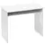 Buy 90 x 50cm Computer Table, Modern Home Office Desk, Small Writing Desk with Storage Shelf, High Gloss White