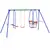 Buy Three-In-One Kids Metal Swing Set with Swing, Glider, Rocking Chair Swing, for Ages 3+ years - Orange and Blue