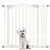 Buy Metal 74-87cm Adjustable Pet Gate Safety Barrier w/ Auto-Close Door White