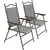 Buy Set of Two Folding Garden Chairs, with Fabric Mesh Seats - Dark Grey