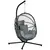 Buy Metal Stand Hanging Egg Chair, with Full Body Padded Seat - Grey