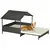 Buy Extendable Elevated Dog Bed, Rattan Dog House, with Water-Resistant Roof, Removable Cushion, Cream
