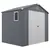 Buy 7.9ft x 6.2ft Aluminium Frame and Plastic Wall Shed, with Foundation - Grey