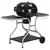 Buy Portable Charcoal Kettle Grill Outdoor Barbecue Trolley BBQ Heat Smoker Grilling with 2 Wheels, Storage Shelf and 4 Hooks, Free Standing, Black