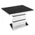 Buy Aldridge High Gloss Lamp Table White with Black Glass Top