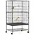 Buy Large Bird Cage Budgie Cage for Finch Canaries Parakeet with Rolling Stand, Slide-out Tray, Storage Shelf, Food Containers, Dark Grey