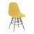 Buy Lilly Plastic (PP) Chairs x 4 with Solid Beech Legs Yellow, Colour: Yellow