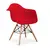 Buy Ludstone Plastic (PP) Chairs with Solid Beech Legs Red, Colour: Red