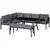 Buy  4 Piece L-shaped Garden Furniture Set 8-Seater Aluminium Outdoor Dining Set Conversation Sofa Set w/ Bench, Dining Table & Cushions, Grey