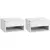 Buy 2 Pieces Bedside Table Wall Mounted Nightstand with Drawer and Shelf for Bedroom, 37 x 32 x 21cm, High Gloss White