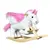 Buy Kids Rocking Horse Unicorn Wooden Plush Ride On Chair Toy with Music 1.5-3 Years