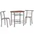 Buy 3-Piece Dining Table Set , Metal Frame Wood Top Breakfast Bar Table Set for 2, Dining Table w/Storage Shelf & 2 chairs