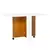 Buy Folding Dining Table Writing Desk Workstation w/ Casters Teak Colour, White