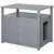 Buy Wooden Cat Litter Box Enclosure Furniture with Adjustable Interior Wall & Large Tabletop for Nightstand, Grey