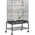 Buy Large Bird Cage Budgie Cage with Stand, Toys, Wheels, Accessories, Storage Shelf for Canaries, Finches, Lovebirds, Parakeets - Black, 79 x 49 x 133 cm