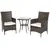 Buy Three-Piece Rattan Chair Set, with Cushions - Brown