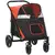 Buy Foldable Pet Stroller, with Universal Wheels, Shock Absorber, for Medium and Large Dogs - Red