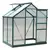 Buy 6 x 4ft Polycarbonate Greenhouse, Large Walk-In Green House with Slide Door and Window, Garden Plants Grow House with Aluminium Frame and Foundation, Dark Green