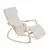 Buy Rocking Lounge Chair Recliner Relaxation Lounging Relaxing Seat with Adjustable Footrest, Side Pocket and Pillow, Cream White