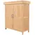 Buy Wooden Garden Storage Shed with Hinged Roof and Shelves, Outdoor Storage Cabinet Chest, Double Doors, 74 x 43 x 88cm, Burlywood
