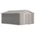 Buy 13 x 11ft Large Garden Shed, Mental Garden Storage Shed with Foundation Kit Ventilation & Doors, Light Grey