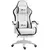 Buy Computer Gaming Chair, PU Leather Desk Chair with Footrest, Swivel Task Chair with 135° Reclining Back and Lumbar Support, PC Chair for Adults, White and Black