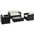 Buy 4-Seater Rattan Sofa Set Garden Rattan Furniture Wicker Steel Chair Seat Furniture Patio Rattan Garden Sofa Black