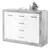 Buy Pietra 117cm Sideboard Grey and White Gloss 2 door 4 drw - 2698 - NEW !!