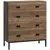 Buy Chest of Drawers, 4-Drawer Storage Organiser Unit with Metal Frame for Bedroom, Living Room, Brown