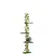 Buy 242cm Adjustable Floor-To-Ceiling Cat Tree, with Artificial Decoration, Perches, Anti-Slip Kit - Green