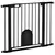Buy Dog Gate with Cat Flap Pet Safety Gate Barrier, Stair Pressure Fit, Auto Close, Double Locking, for Doorways, Hallways, 75-103 cm Black