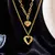 Buy Luxury 18K Gold Plated Titanium Steel Double Heart Necklace