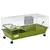 Buy Small Animal Cage Rabbit Guinea Pigs Chinchillas Cage w/ Wheels Water Bottle Food Dish Platform Ramp 89 x 44 x 43 cm Green