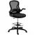Buy Adjustable Mesh Standing Desk Chair with Flip-up Armrests Lumbar Support Armrests Adjustable Footrest Ring Black
