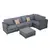 Buy 4 Pieces Rattan Garden Furniture Set, Wicker Outdoor Furniture Set with Corner Sofa Loveseat Coffee Table Cushions, Conservatory Furniture Set for Patio Balcony Poolside, Grey