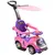 Buy 3 in 1 Ride on Push Car, Cartoon Robot Theme Foot to Floor Slider w/ Handle Light Music Horn, Storage - Pink