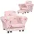 Buy 2 Piece Kids Sofa Set with Unicorn Design, Wooden Frame, for 1.5-3 Years Old, Pink