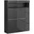 Buy 16 Shoe Pair Storage Cabinet, with Flip Doors - High Gloss Black
